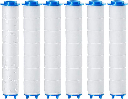 6 Stück 9,5 X 2Cm PP Baumwolle Filter Für Duschkopf Entfernung Von Chlorresten, PP Sediment-Kartusche Gefiltert, Saubere Wasserkernkern Baumwollkern Für Regenduschkopf, Regenduschkopf (9,5 X 2CM)