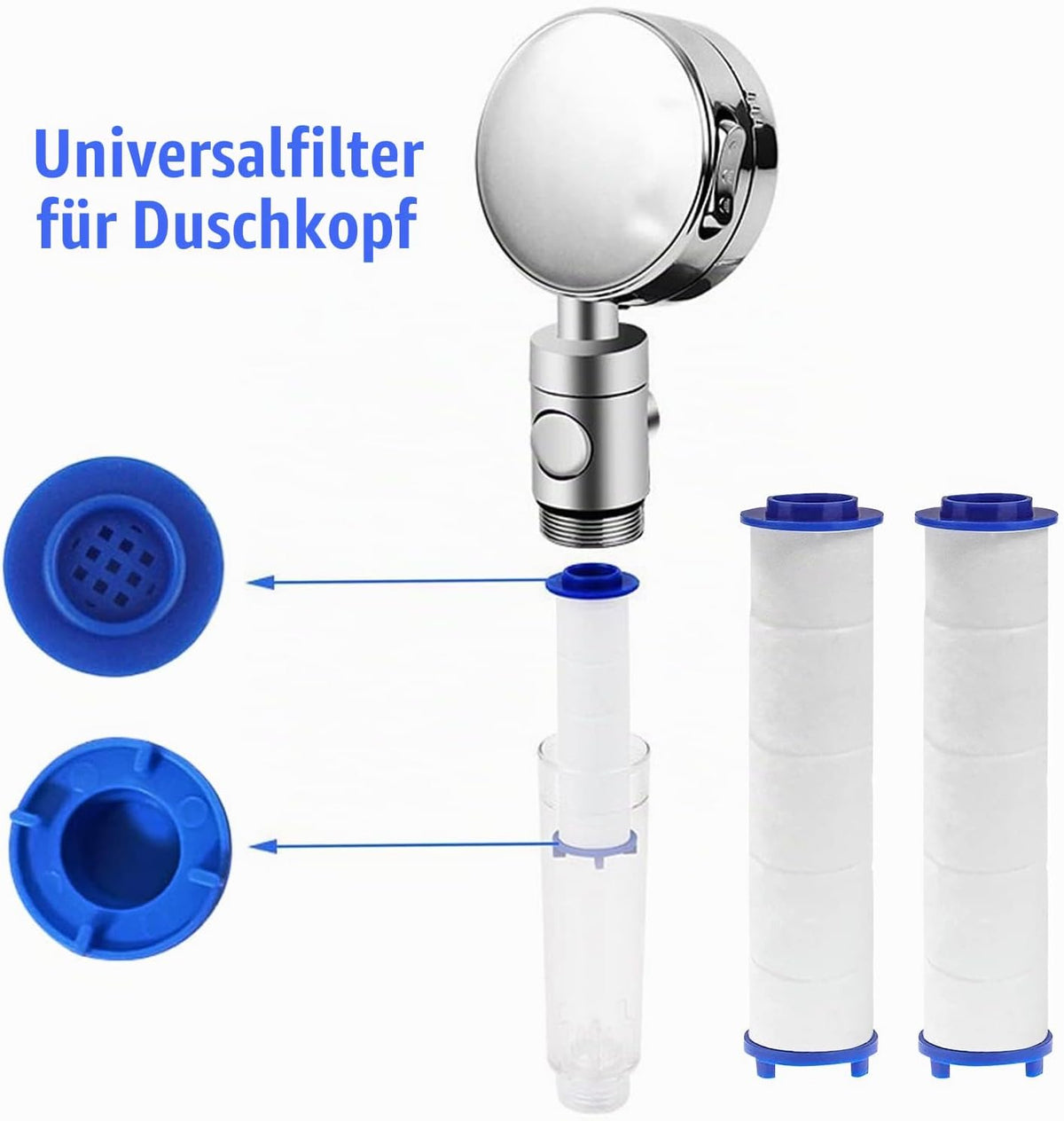8 Pcs Ersatzfilterpatrone Für Handbrause 8X2,5 Cm Duschkopf Filter