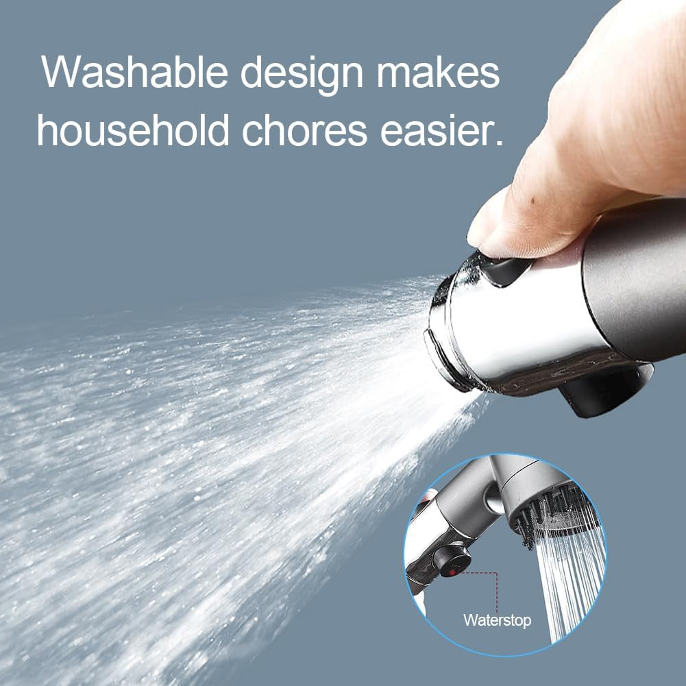 Wassersparender Duschkopf Mit Filter - Handdusche, Antikalk, Kalkfilter, Hochdruck, Shower Head (Grau)
